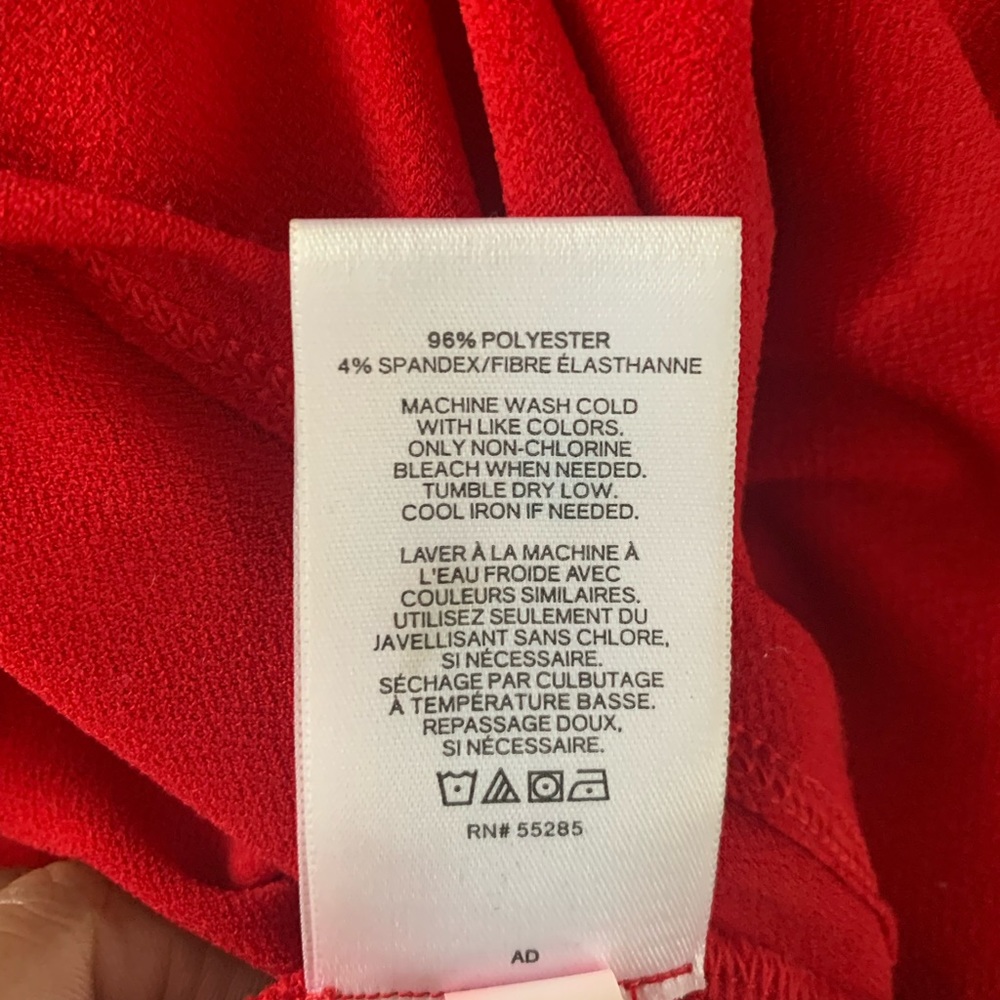 Express Red Ruffle Sleeve Blouse - Picture 4 of 4
